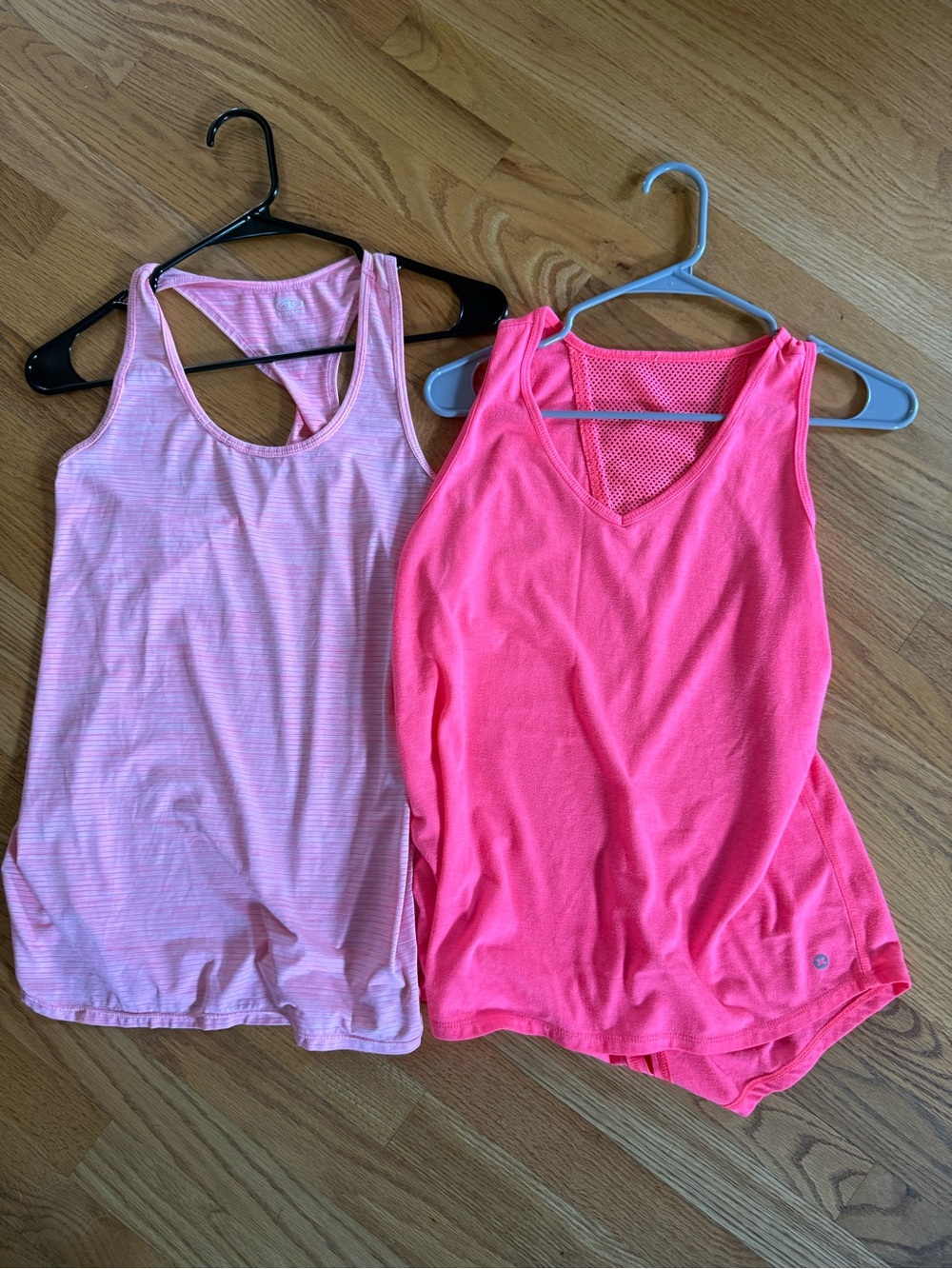 Pink & Light Pink Women's Athletic Tank Tops